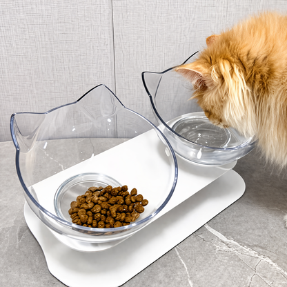 Premium Elevated Feeding Bowls for Cats & Small Dogs - Non-Slip, Removable Stainless Steel Inserts - Hygienic, Durable Design Promotes Healthy Digestion and Optimal Posture - Adjustable & Easy to Clean