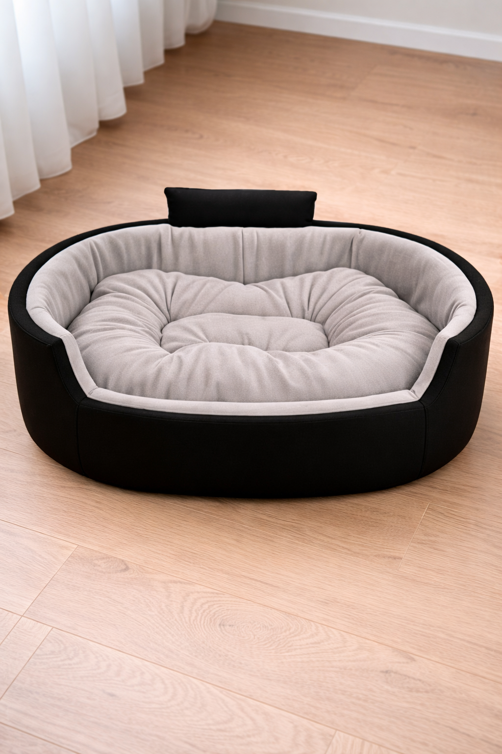 Powsy Luxury Coller Sofas , Beds For Dog And Cat S Pet Bed (Black & Grey)